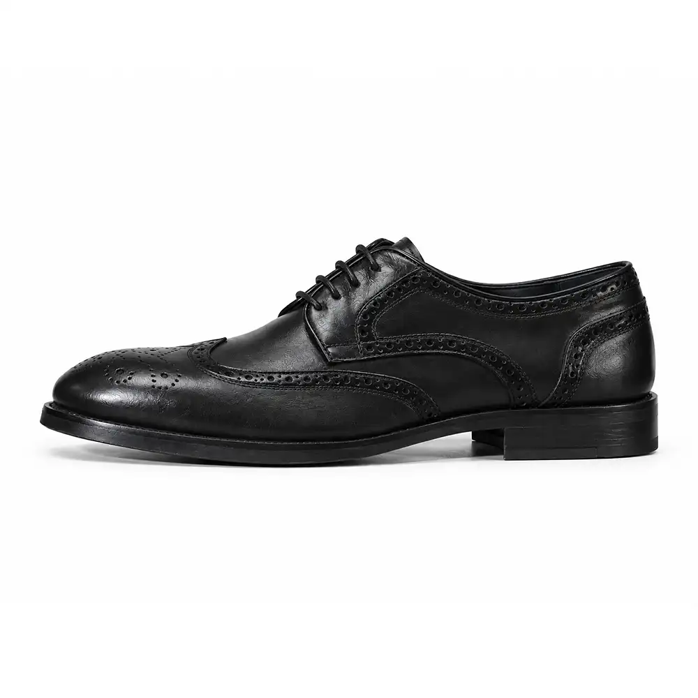 shoes-men-ciak-2516-6 کفش مردانه چرم کیاک مدل 2516 مشکی
